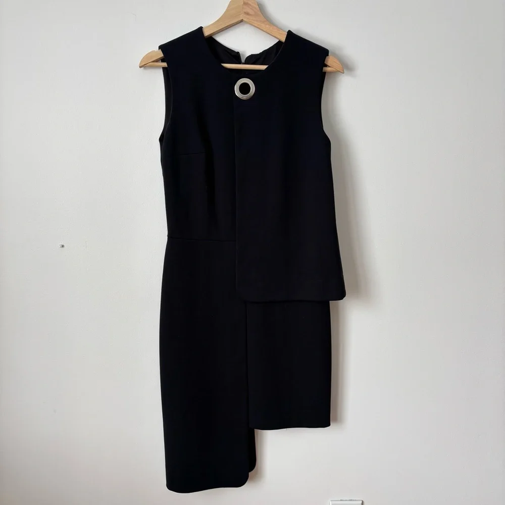 Gloria Coelho Grommet Top Asymmetrical Knee Length Dress